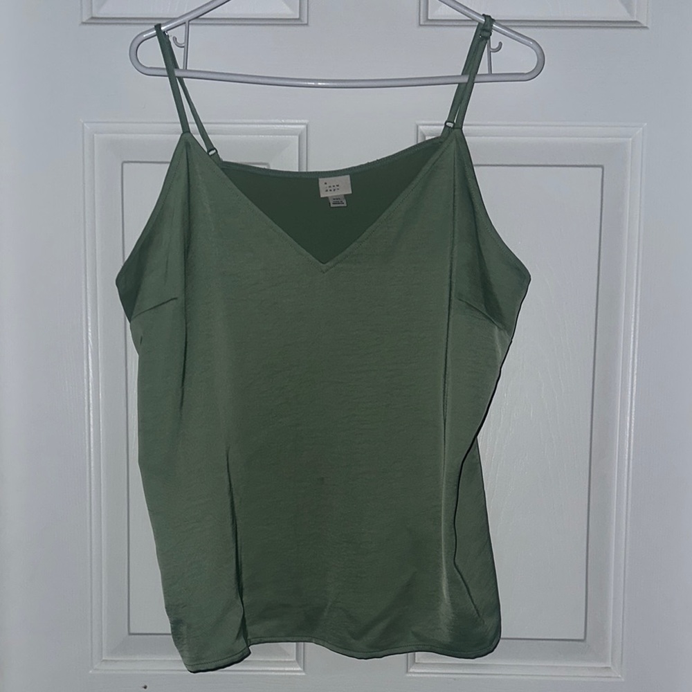A New Day Green Fitted Sleeveless Camisole